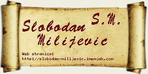 Slobodan Milijević vizit kartica
